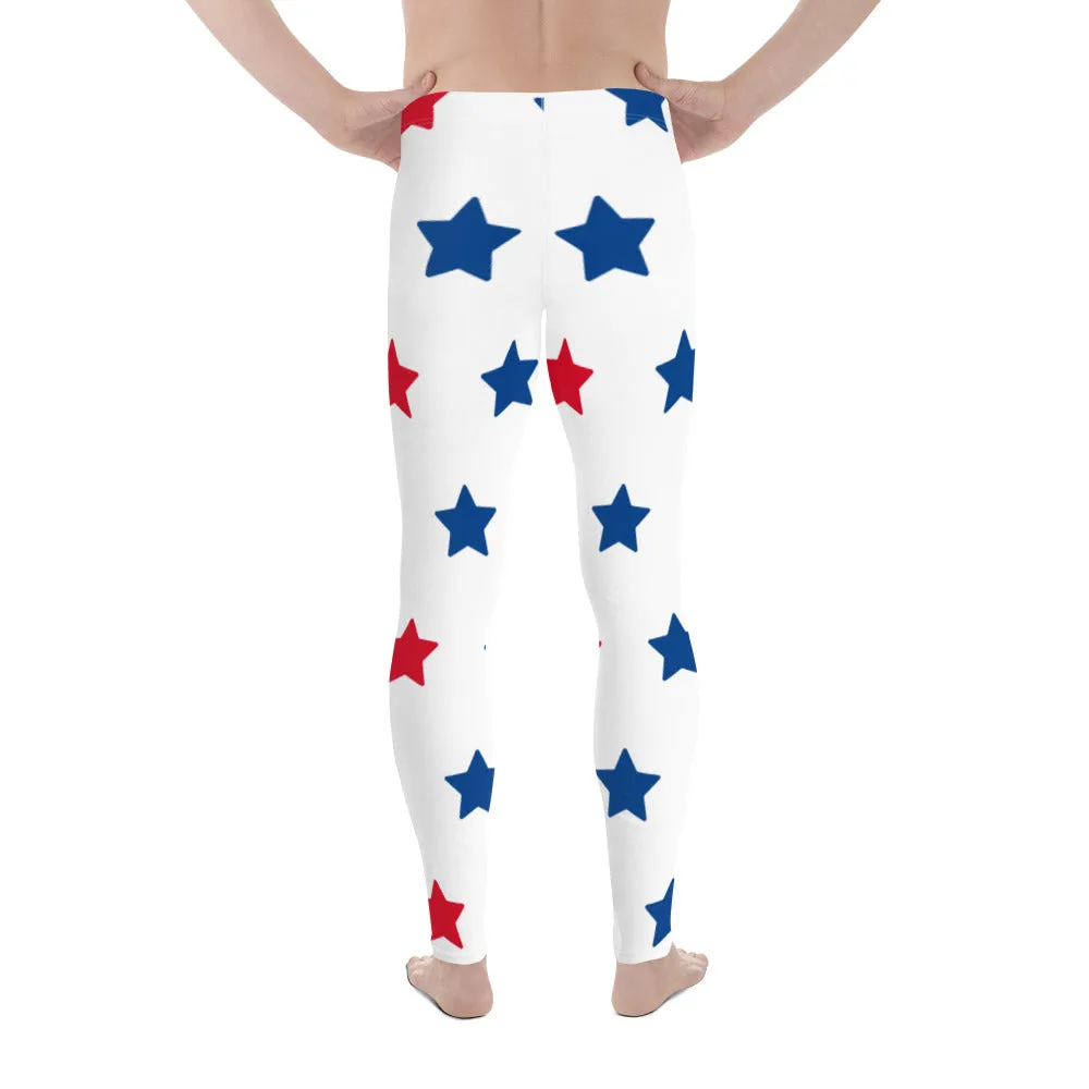 National US Holiday Meggings, July 4th Men's Leggings. Best Country Wear Festival Party Outfits For Men-Made in USA/EU