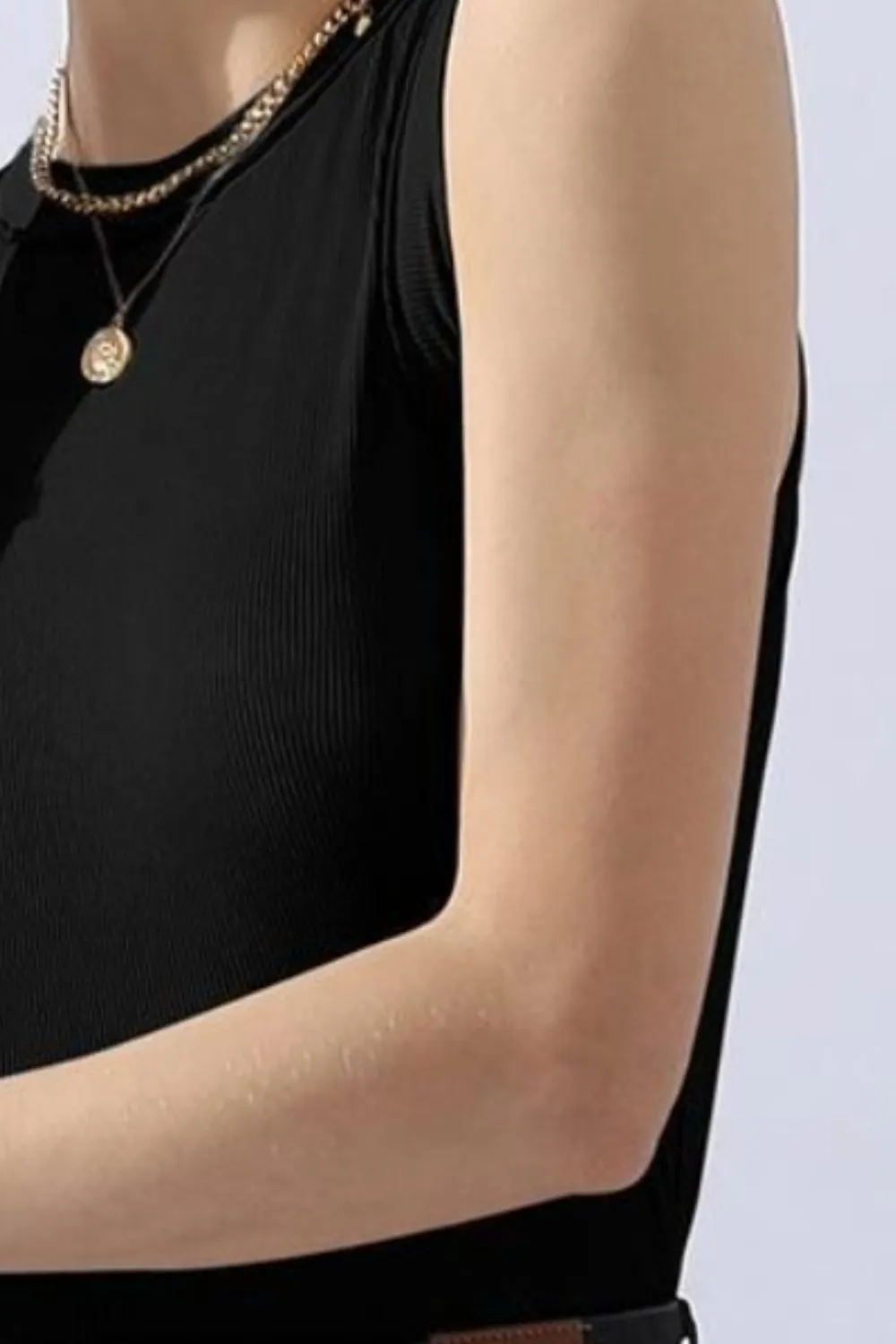 Ninexis Ribbed Round Neck Tank - 3 Colors