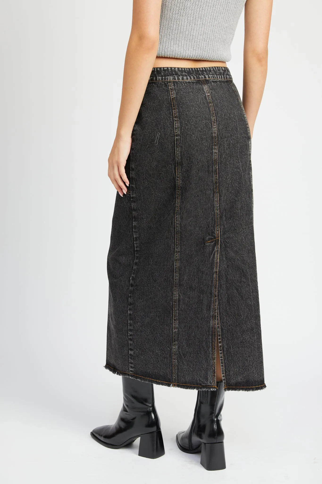 Nova Denim Maxi Skirt