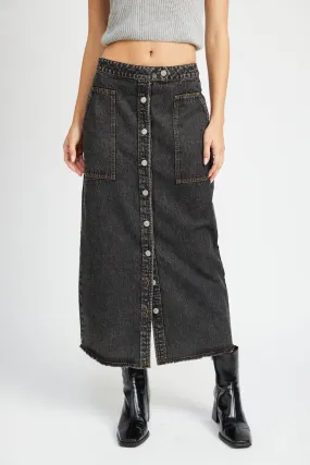 Nova Denim Maxi Skirt