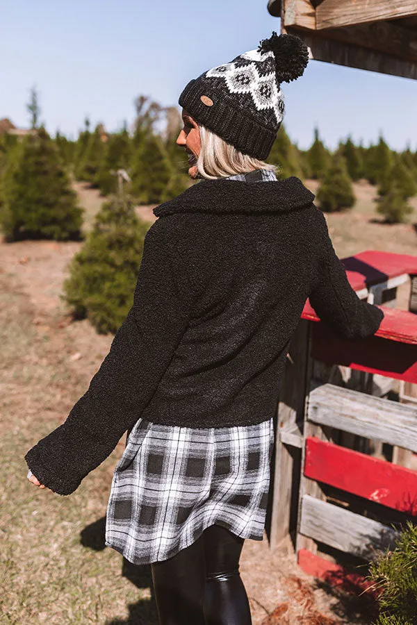 NYC Wardrobe Sherpa Jacket in Black