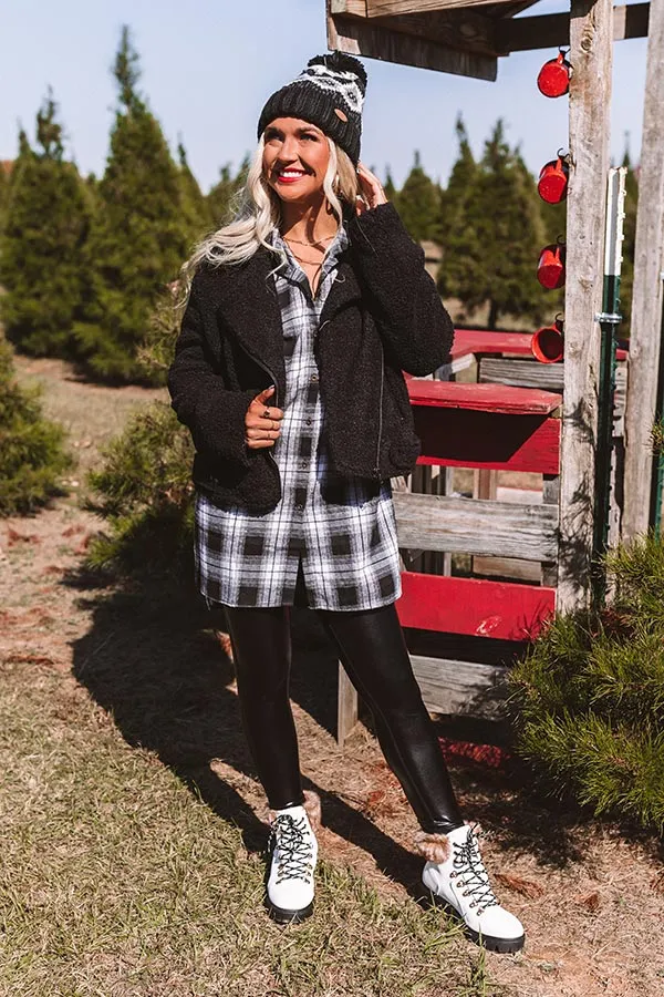 NYC Wardrobe Sherpa Jacket in Black