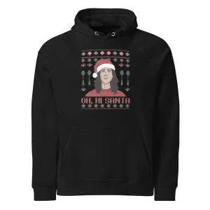 Oh Hi Santa! Graphic Women Eco Raglan Hoodie