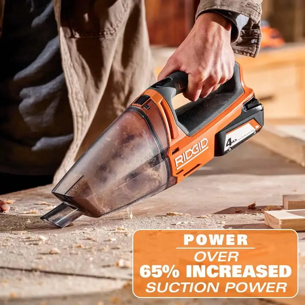 Open Box -  RIDGID 18V Cordless Hand Held Vacuum (Tool Only)