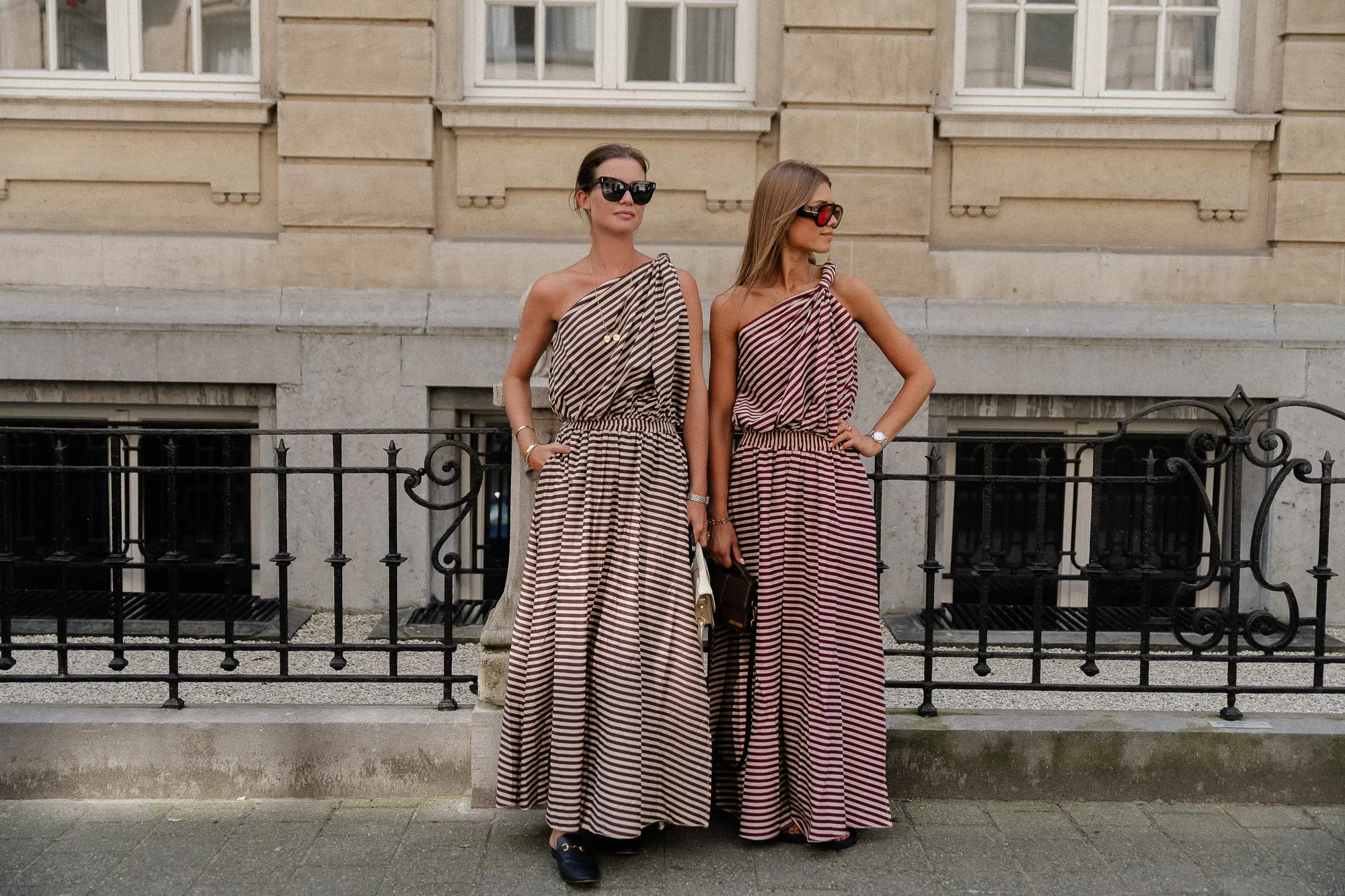 Paulien striped skirt burgundy