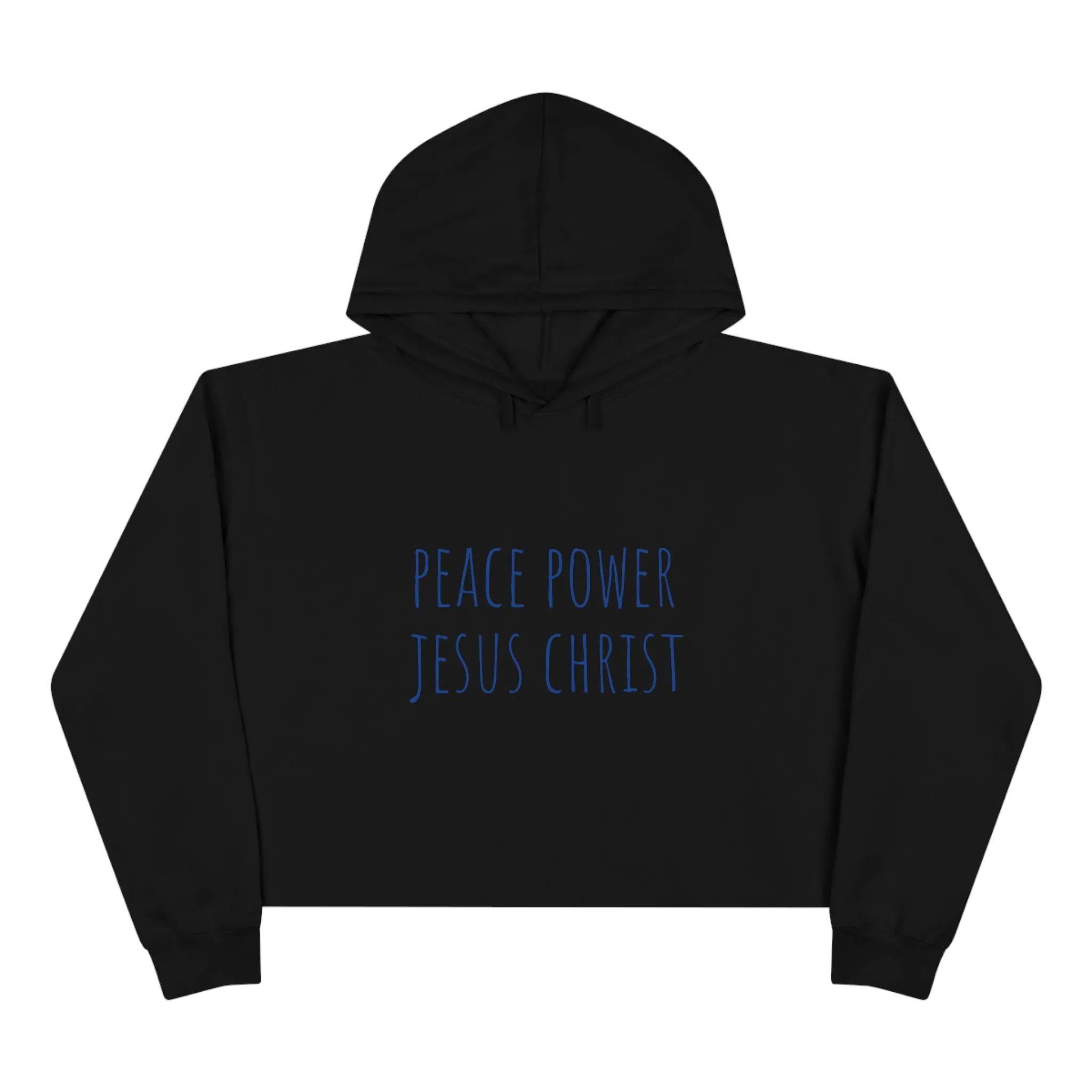 PEACE POWER JESUS CHRIST CROP HOODIE