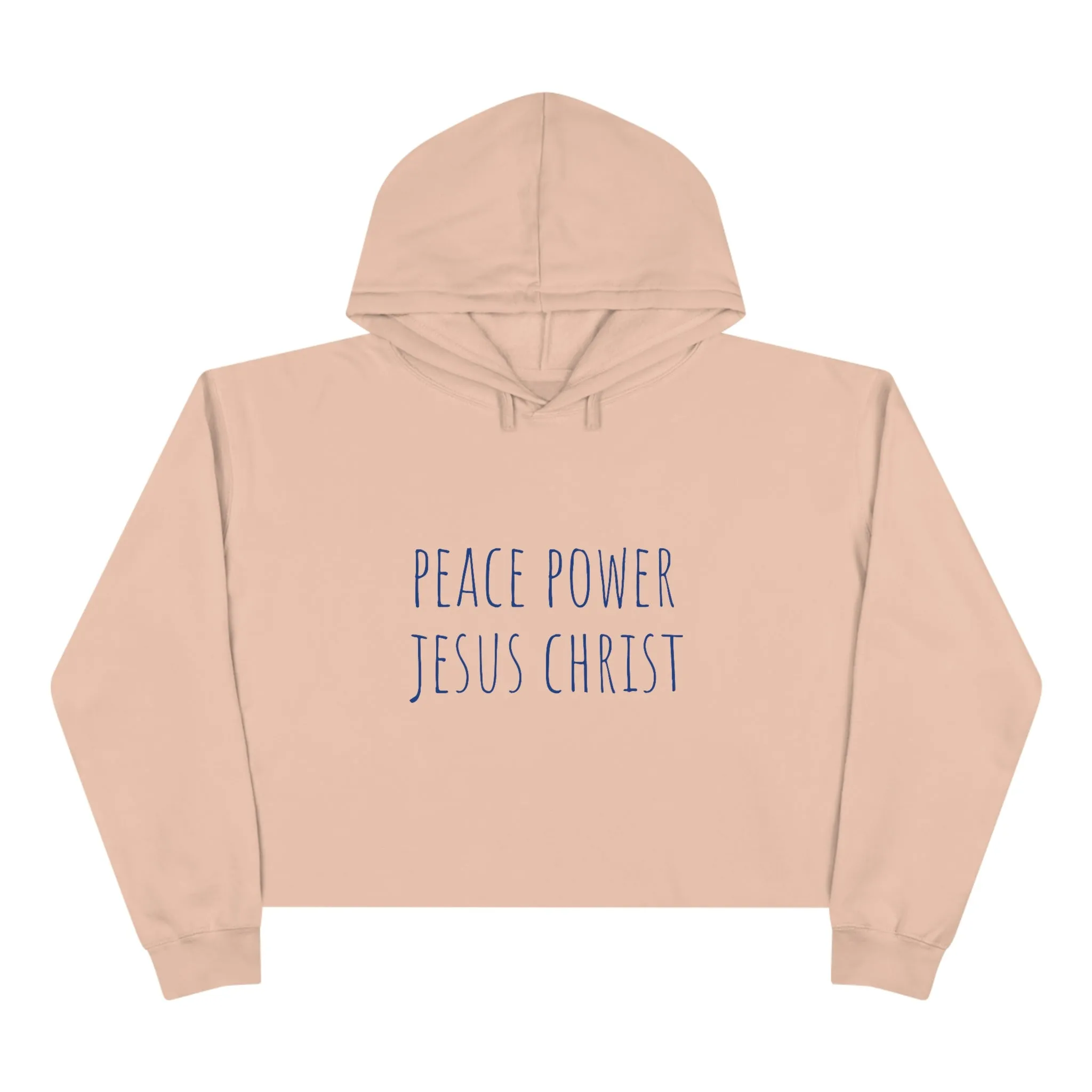 PEACE POWER JESUS CHRIST CROP HOODIE