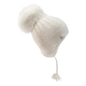 Petite Maison Kids London Cashmere Aviator Hat - Cream Beige