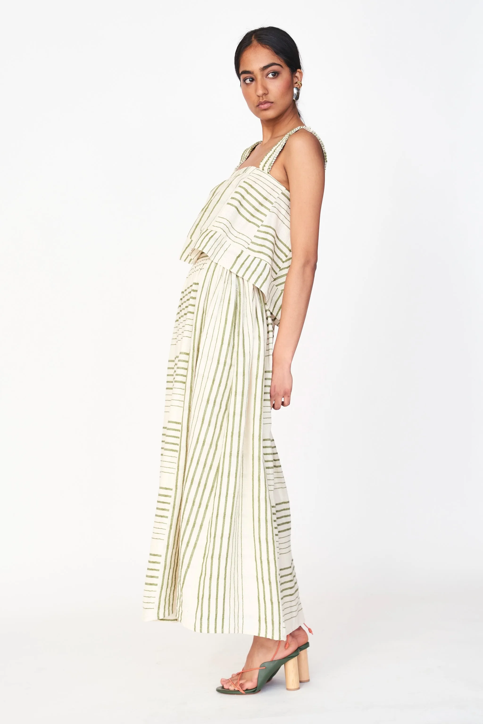 Praiano Skirt in Garden Stripe