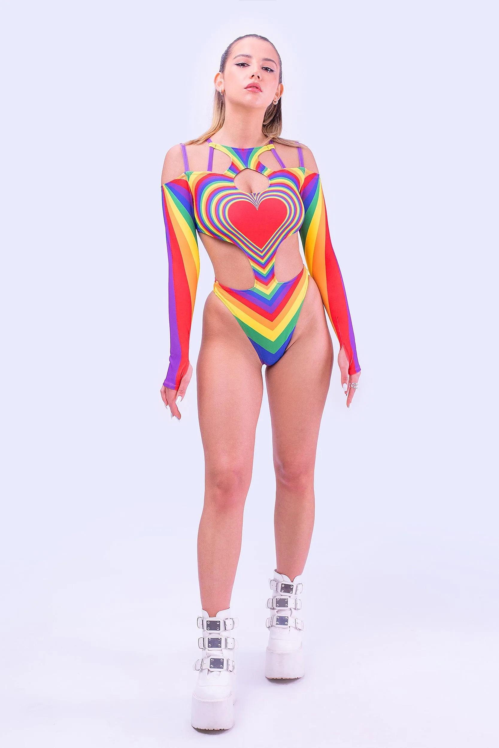 Prism Feel Strappy Matrix Bodysuit