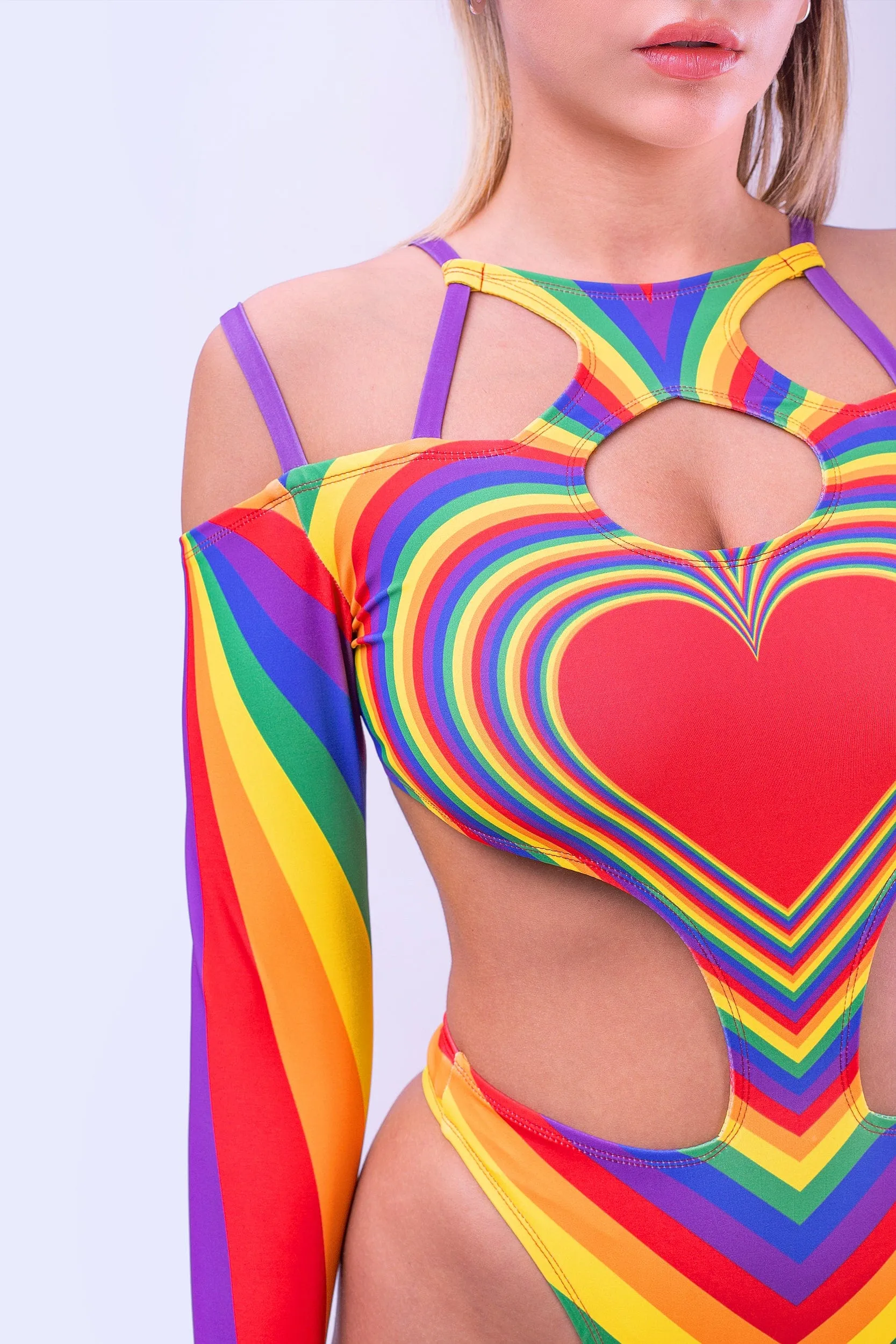 Prism Feel Strappy Matrix Bodysuit