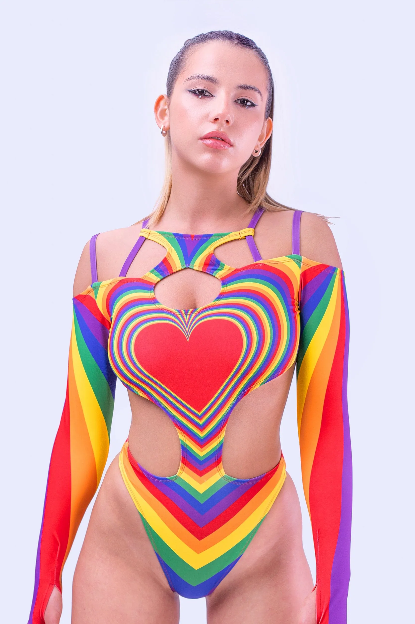 Prism Feel Strappy Matrix Bodysuit