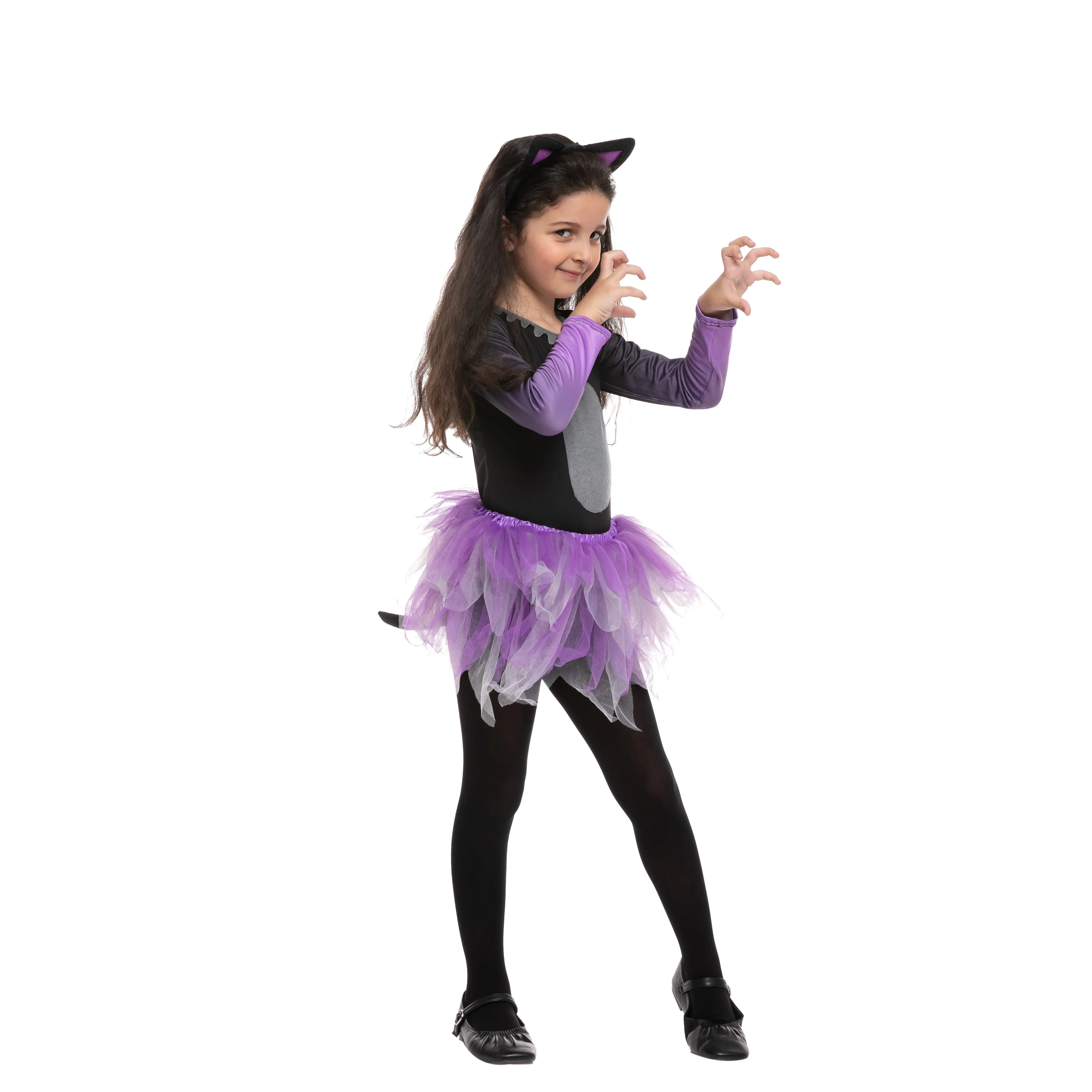 Purple Black Tutu Cat Costume Cosplay - Child