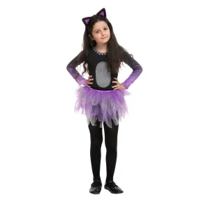 Purple Black Tutu Cat Costume Cosplay - Child