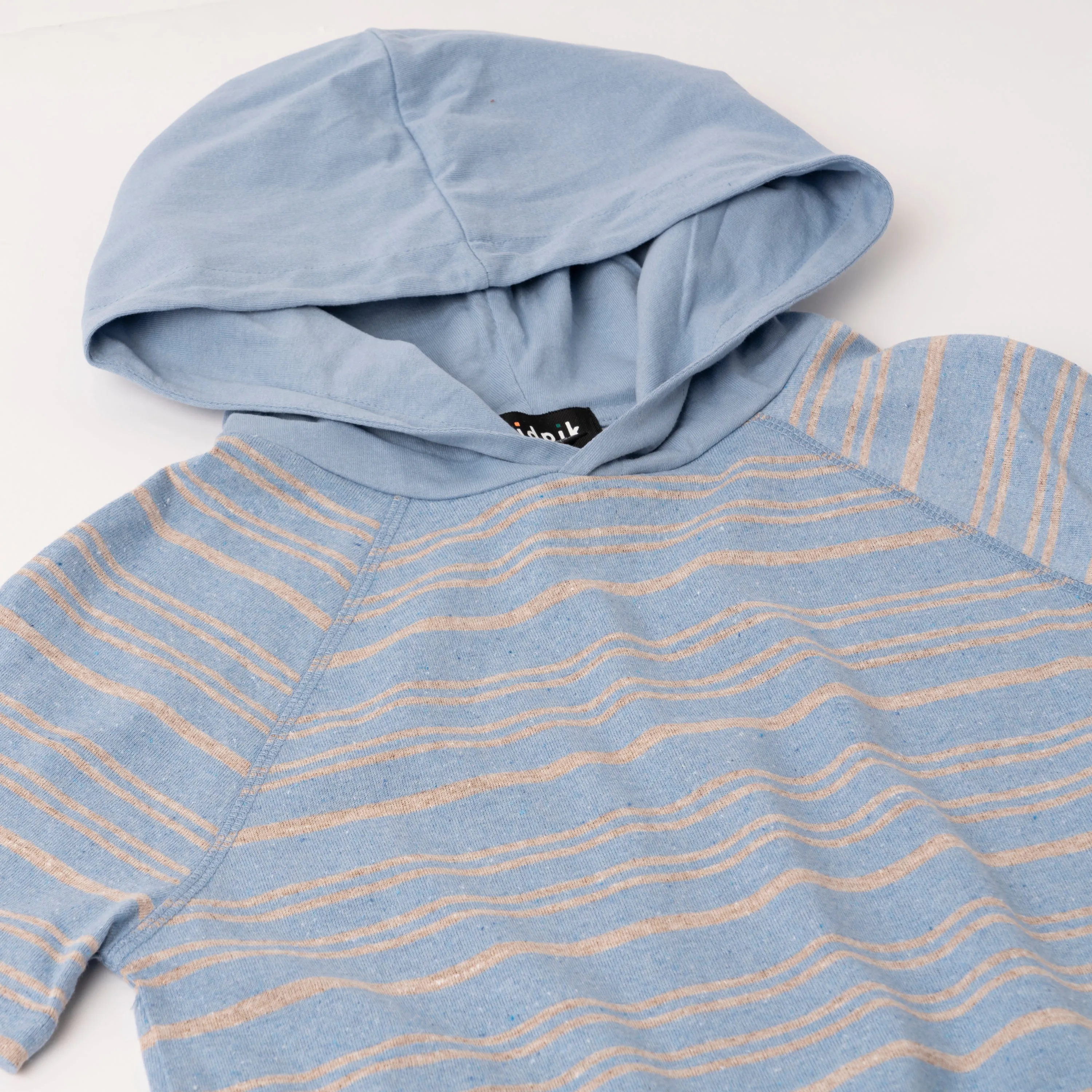 Raglan Stripe Hooded Tee