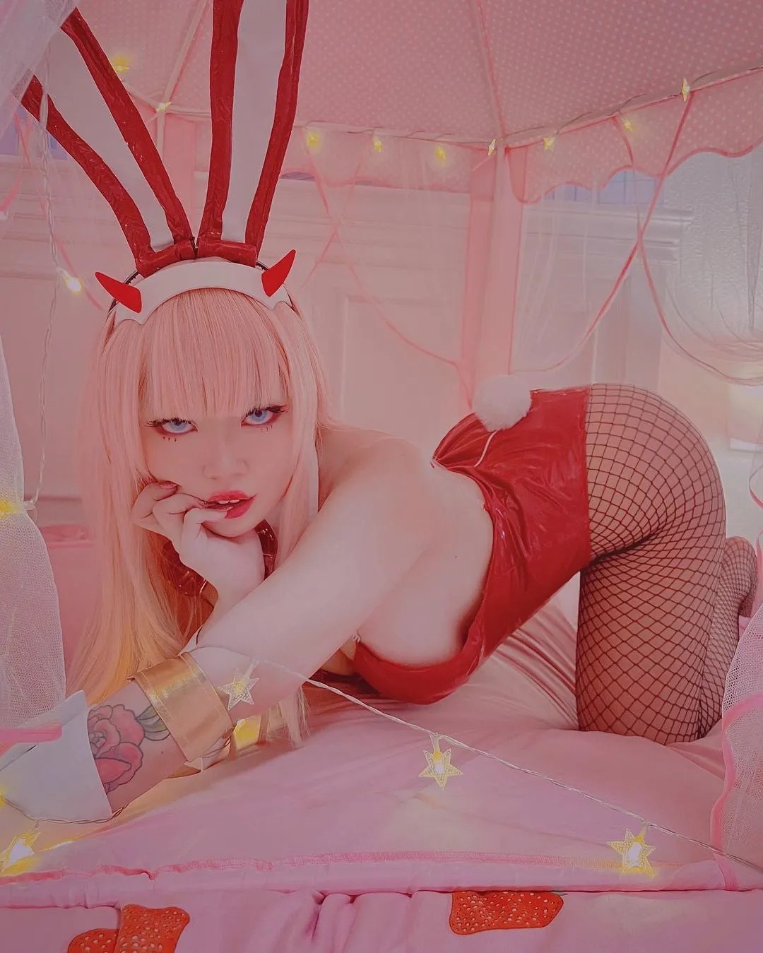 Red Latex Bunny Set
