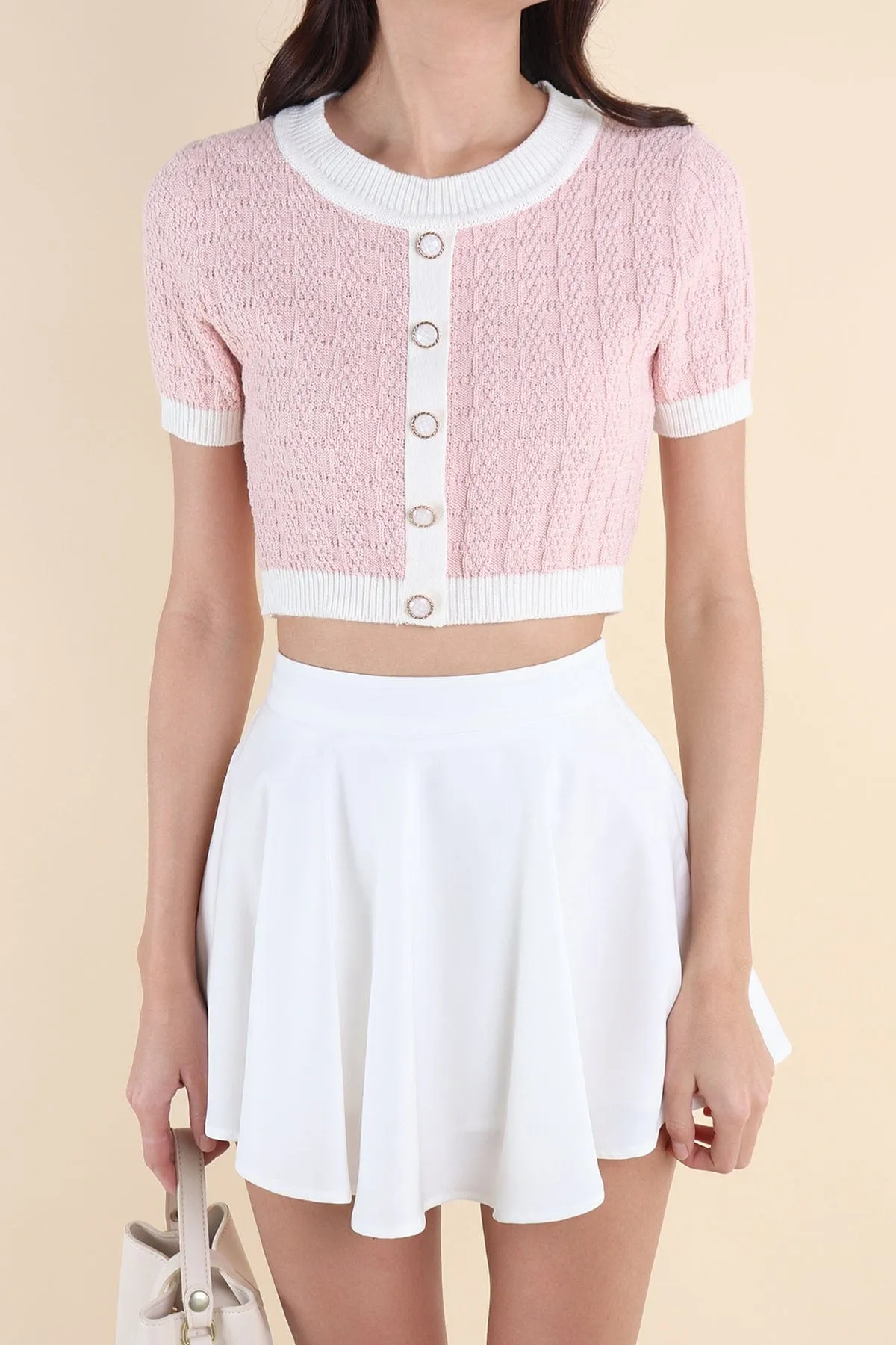 RESTOCKED** MEA SLEEVED KNIT TOP IN CREPE PINK