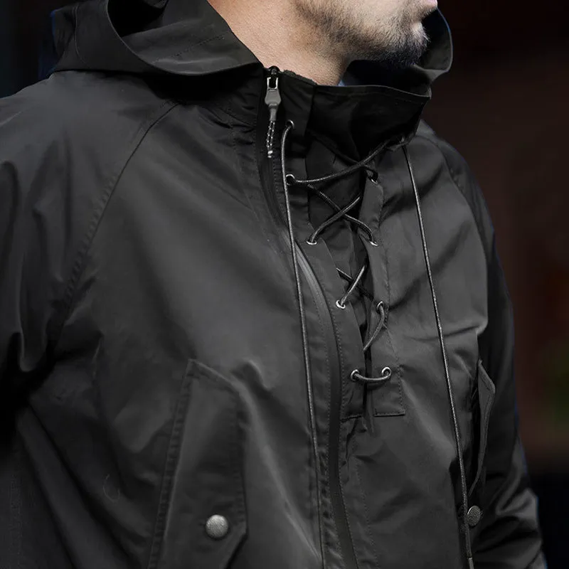 Retro Zipper Deck Hood Coat Outwears
