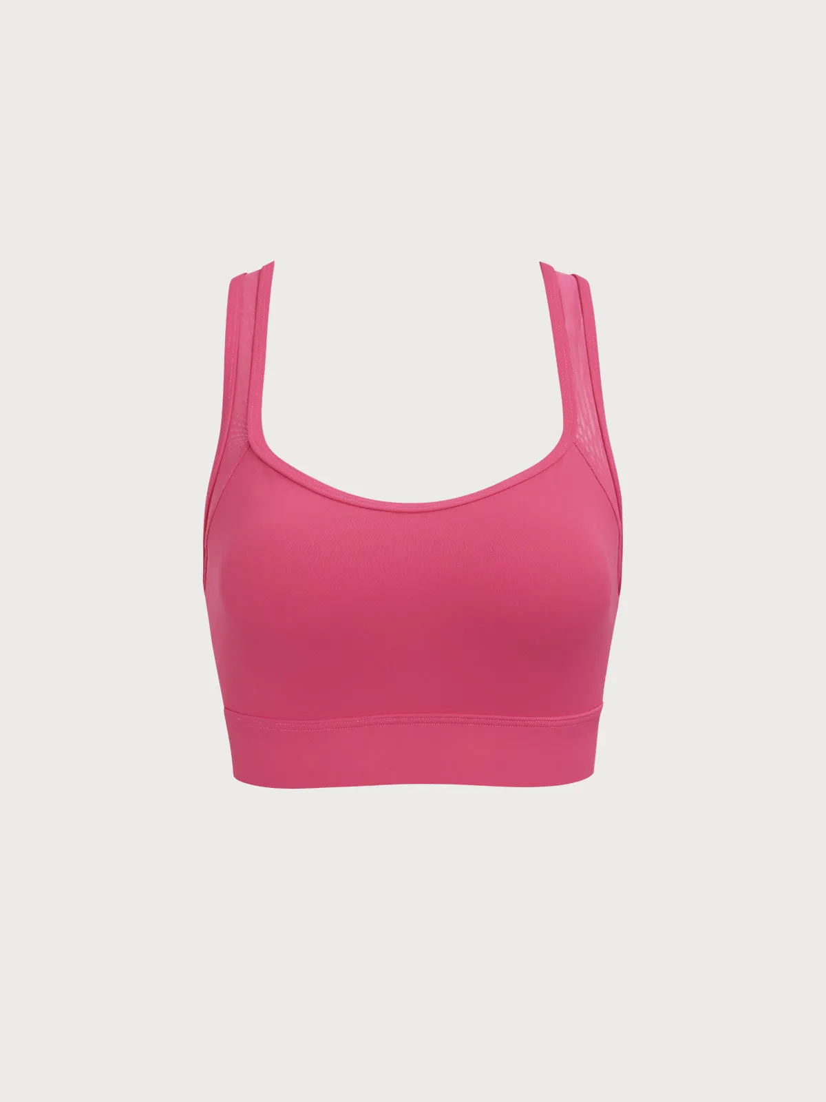 Rose Red Cross Lycra® Sports Bra--Medium Support