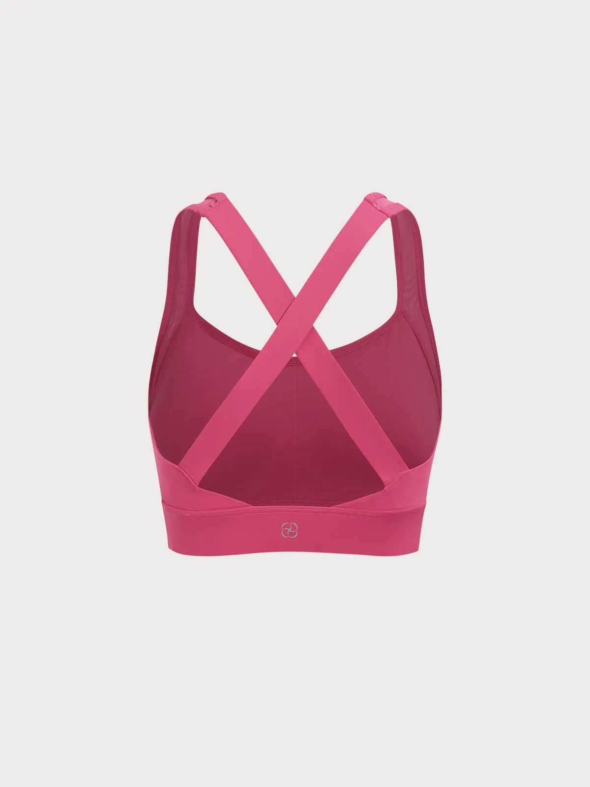 Rose Red Cross Lycra® Sports Bra--Medium Support