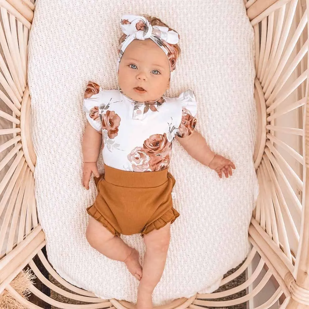 Rosebud Short Sleeve Organic Bodysuit