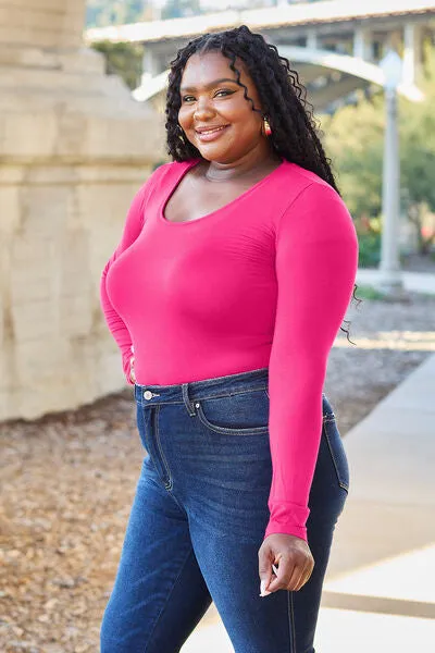 Round Neck Long Sleeve Bodysuit