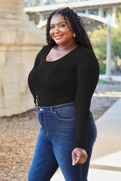Round Neck Long Sleeve Bodysuit