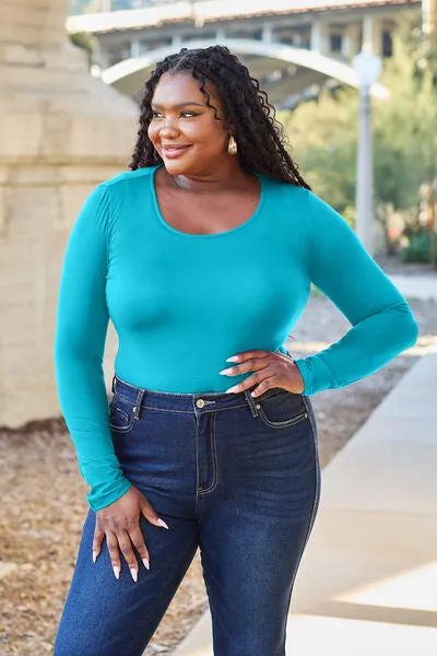 Round Neck Long Sleeve Bodysuit