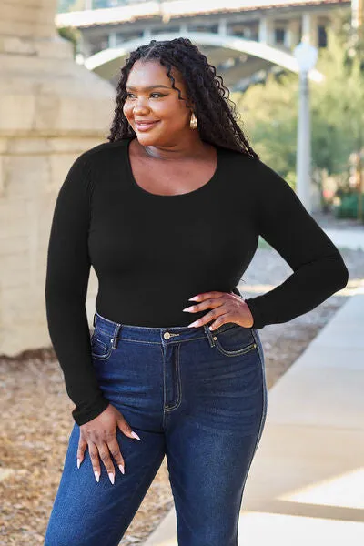 Round Neck Long Sleeve Bodysuit