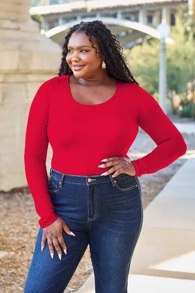 Round Neck Long Sleeve Bodysuit