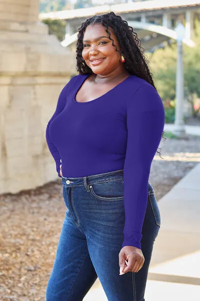 Round Neck Long Sleeve Bodysuit