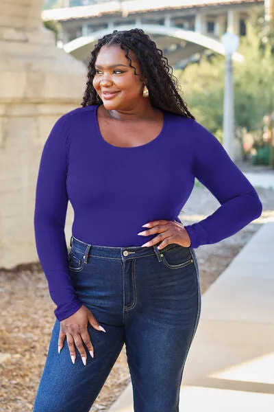 Round Neck Long Sleeve Bodysuit