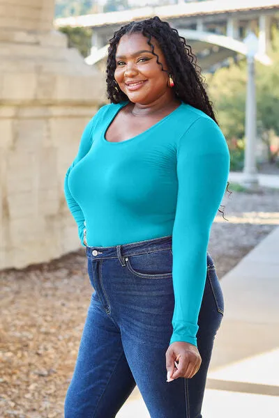 Round Neck Long Sleeve Bodysuit