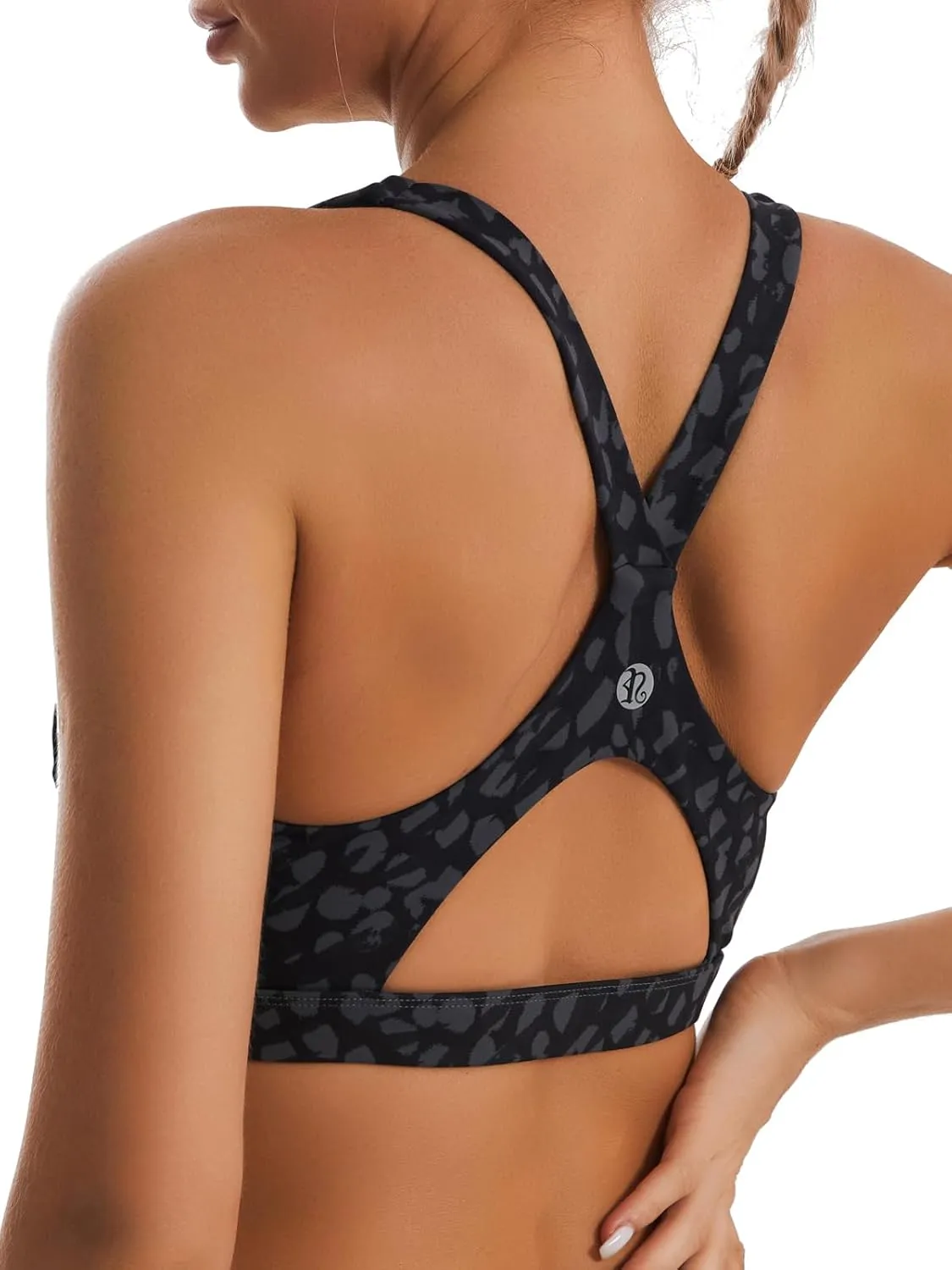 RUNNING GIRL High Impact Sports Bras for Women,Racerback Running Bra Workout Crop Tank Tops Longline Sports Bra Push up