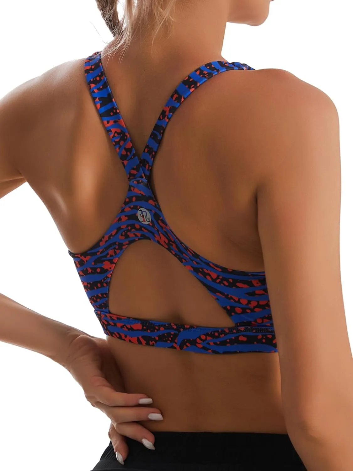 RUNNING GIRL High Impact Sports Bras for Women,Racerback Running Bra Workout Crop Tank Tops Longline Sports Bra Push up