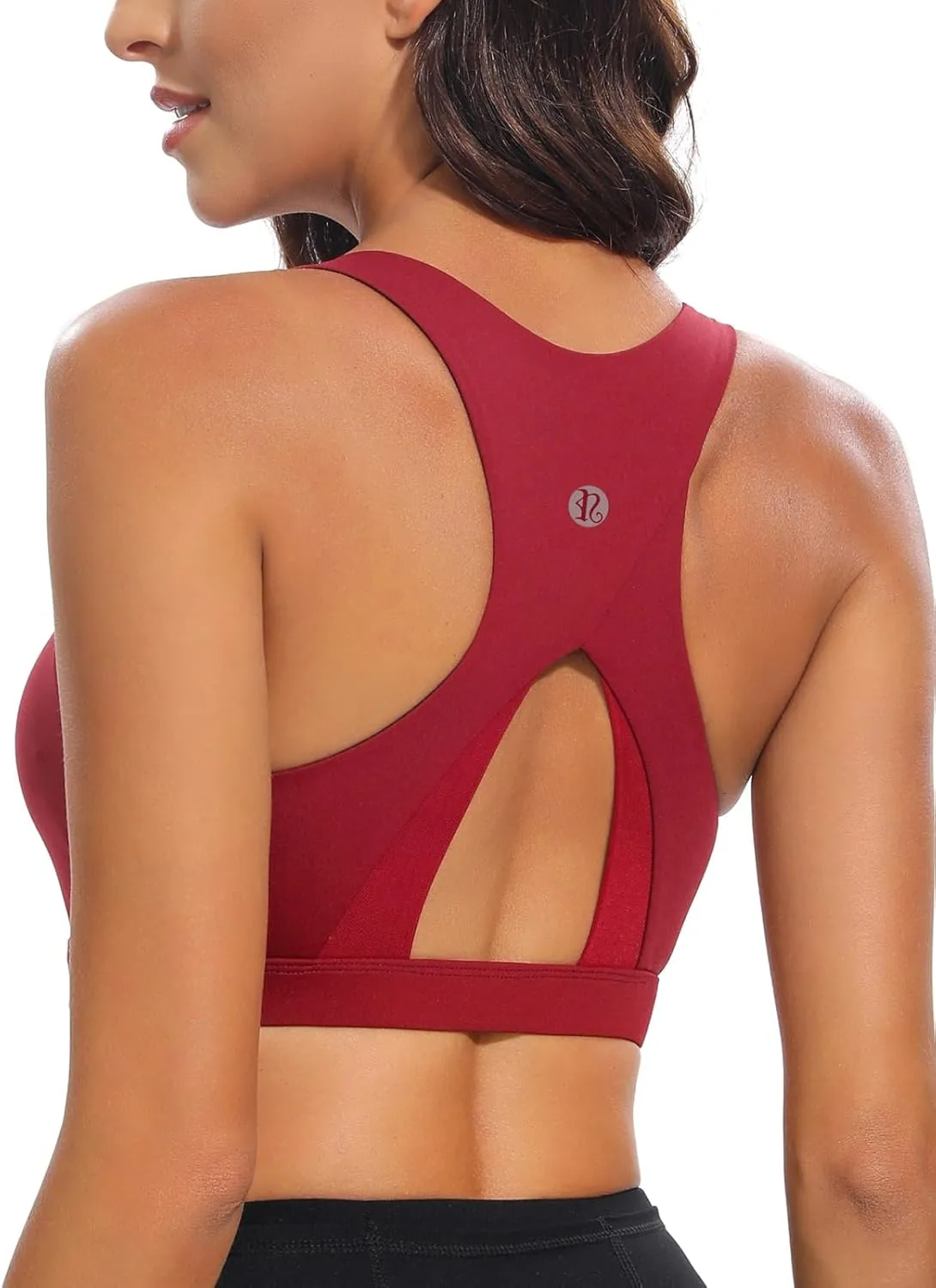 RUNNING GIRL High Impact Sports Bras for Women,Racerback Running Bra Workout Crop Tank Tops Longline Sports Bra Push up
