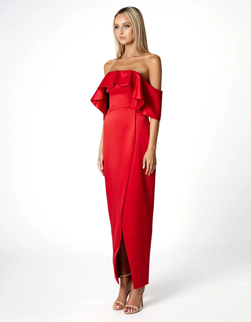 SAMPLE ALINA DRAPED OFF SHOULDER MAXI BL66D23L