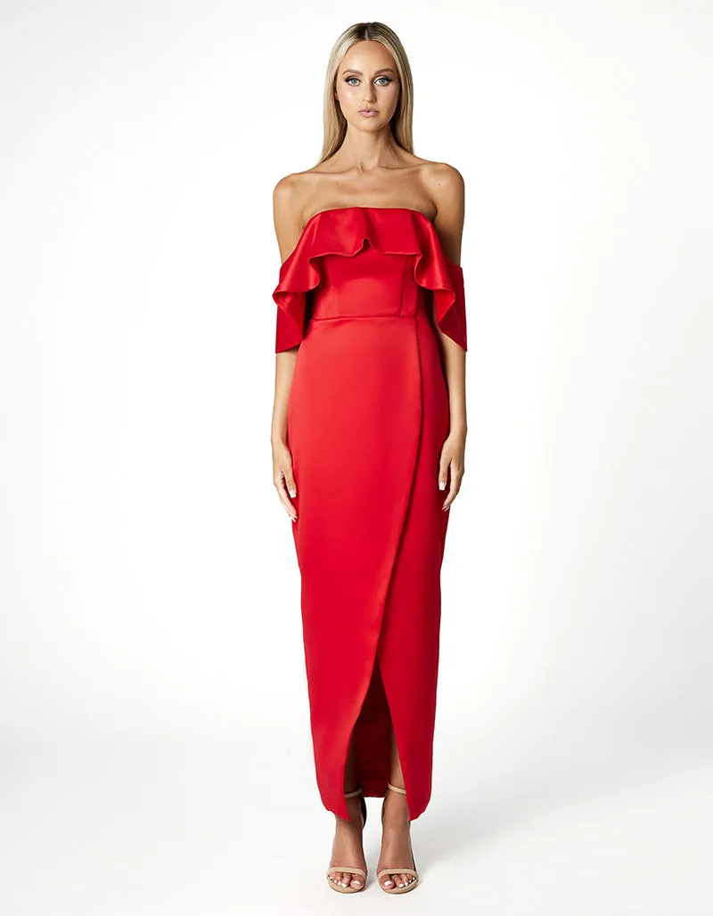 SAMPLE ALINA DRAPED OFF SHOULDER MAXI BL66D23L