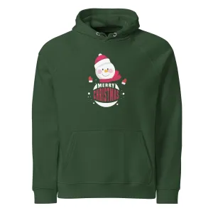 Santa Merry Christmas Graphic Men Eco Raglan Hoodie
