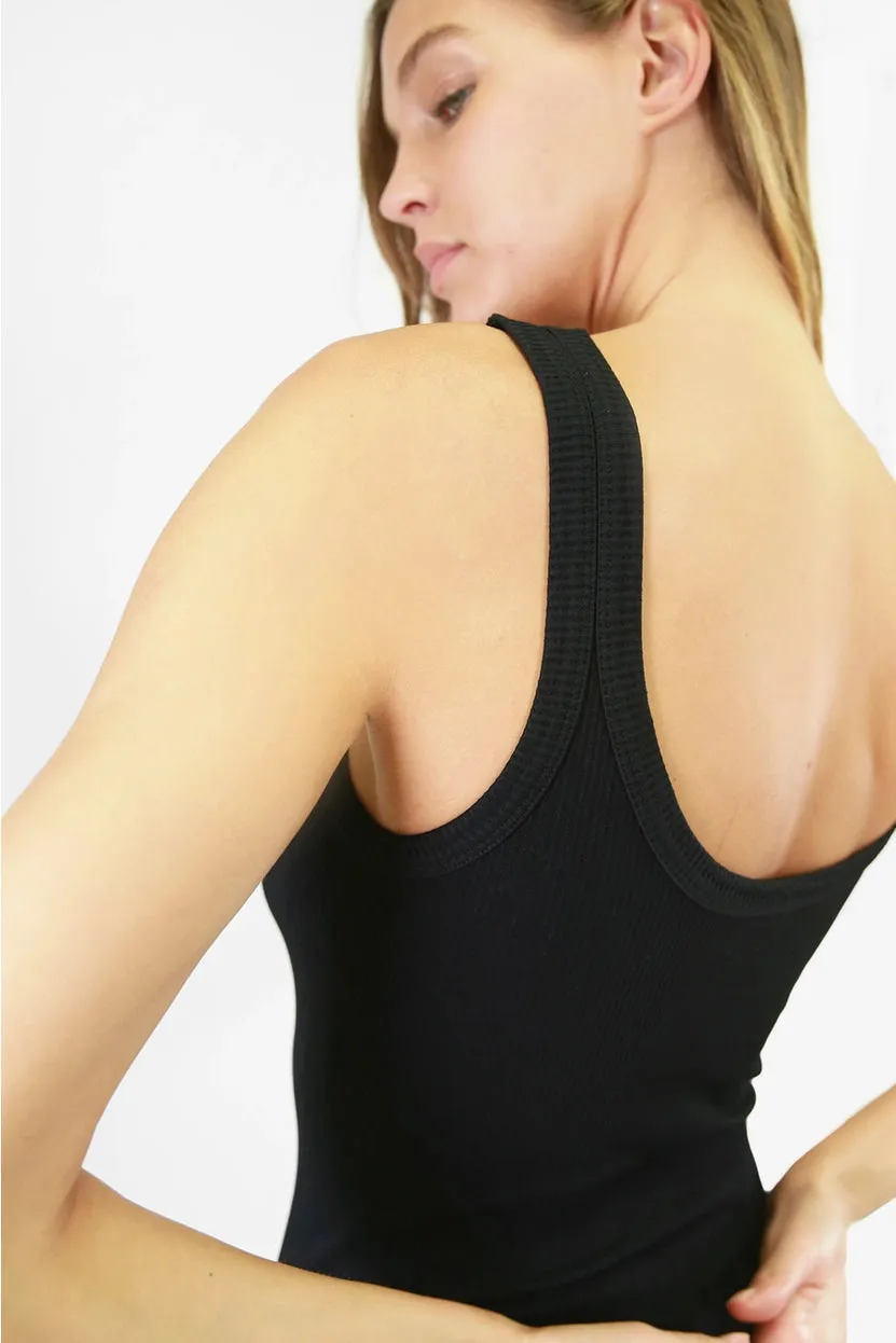 Silent Night Ribbed Scoop Bodysuit