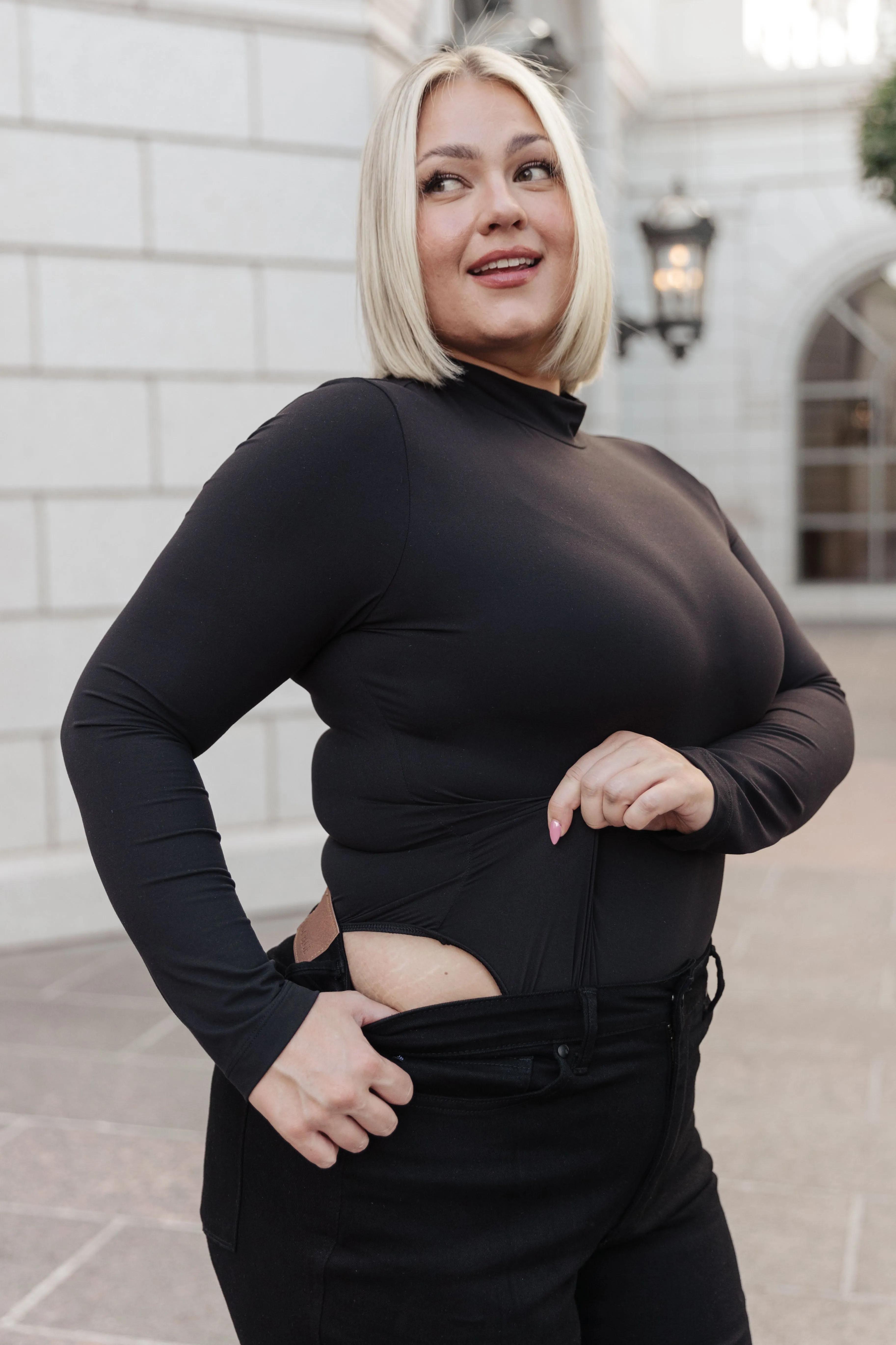 Simple Situation Mock Neck Bodysuit - Rae Mode