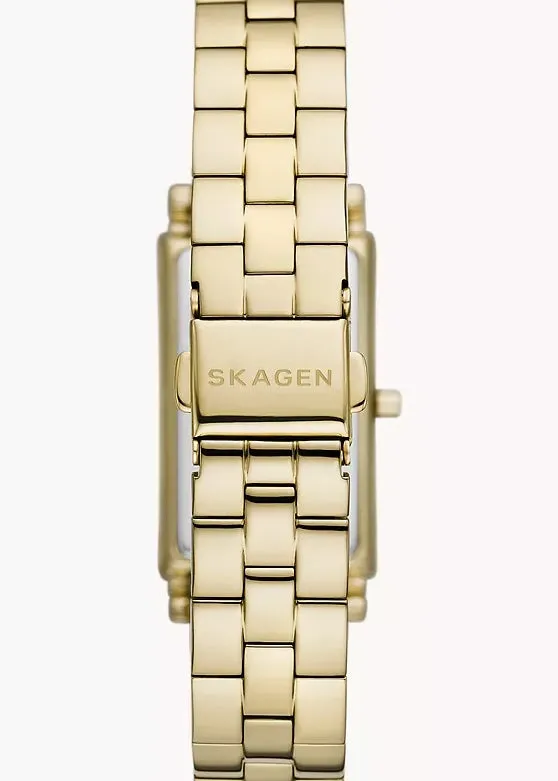 SKAGEN HAGGEN TANK GOLD DIAL GOLD BRACELET SKW3098