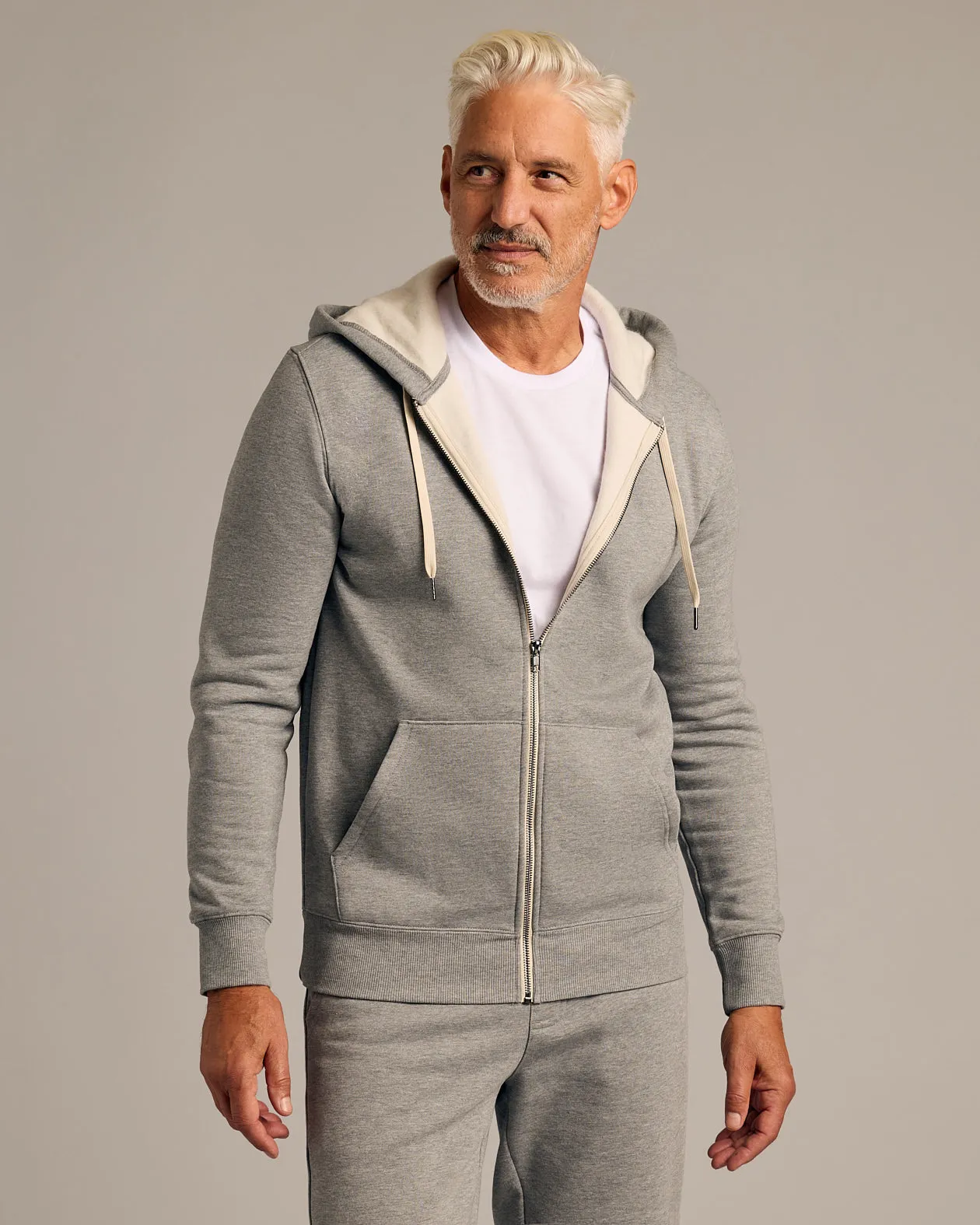Slate Mauve & Medium Heather Gray Full Zip Fleece Hoodie 2-Pack