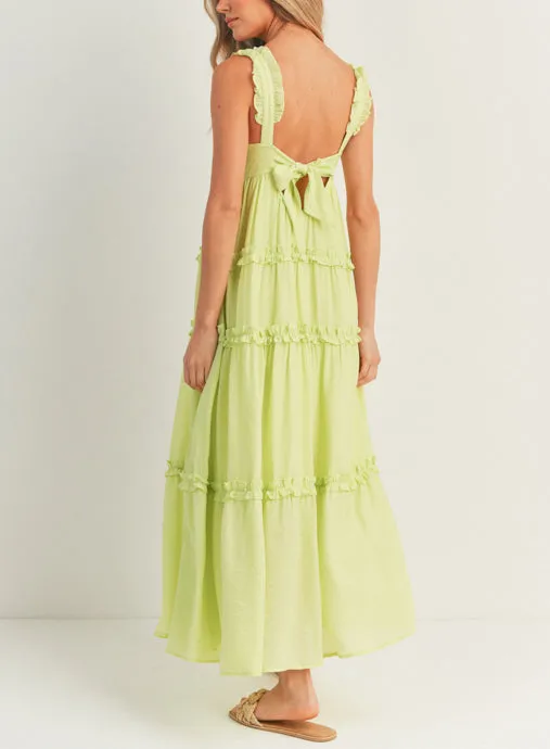 Smocked Ruffle Tiered Maxi Dress