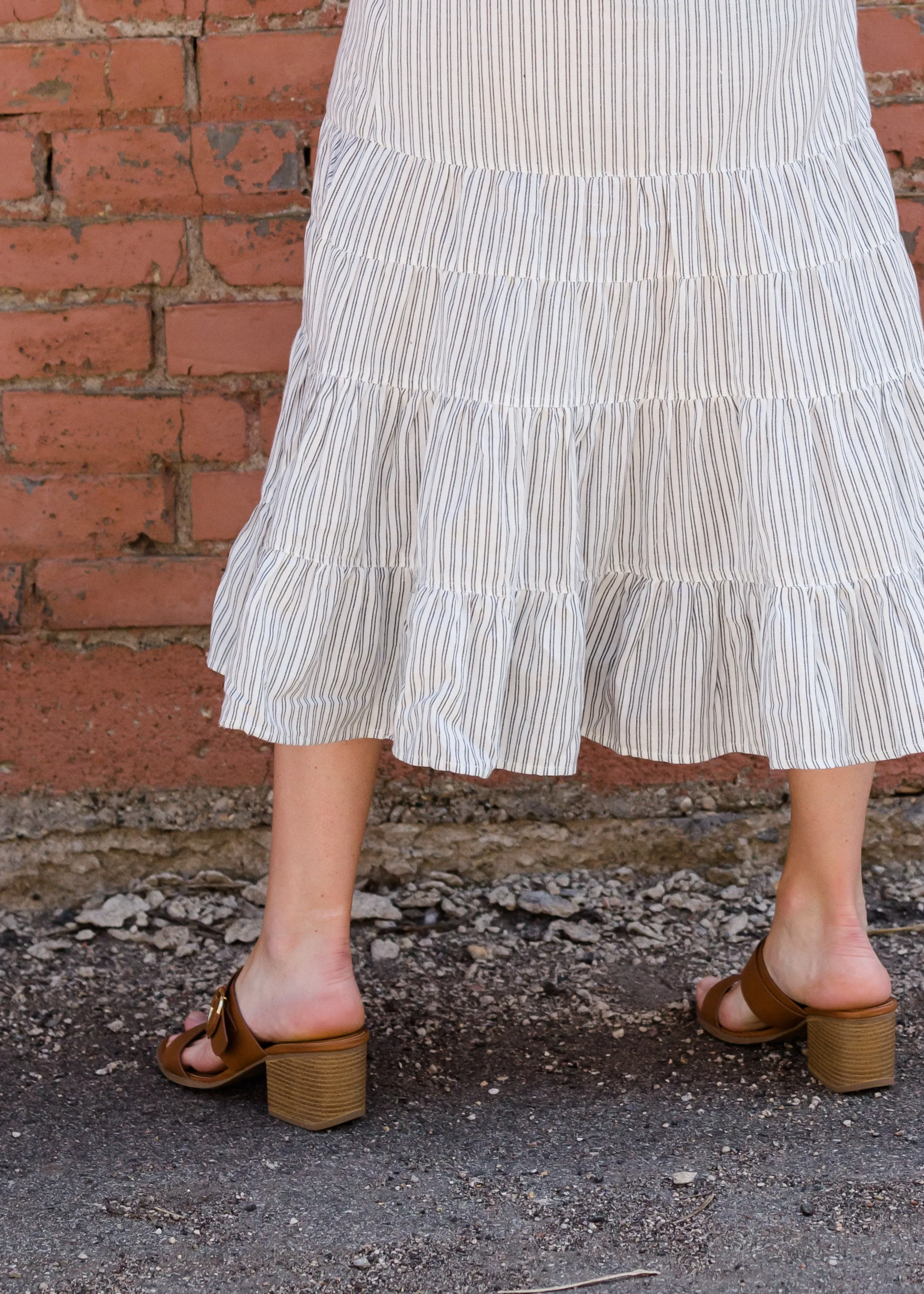 Smocked Waist Striped Maxi Skirt - FINAL SALE