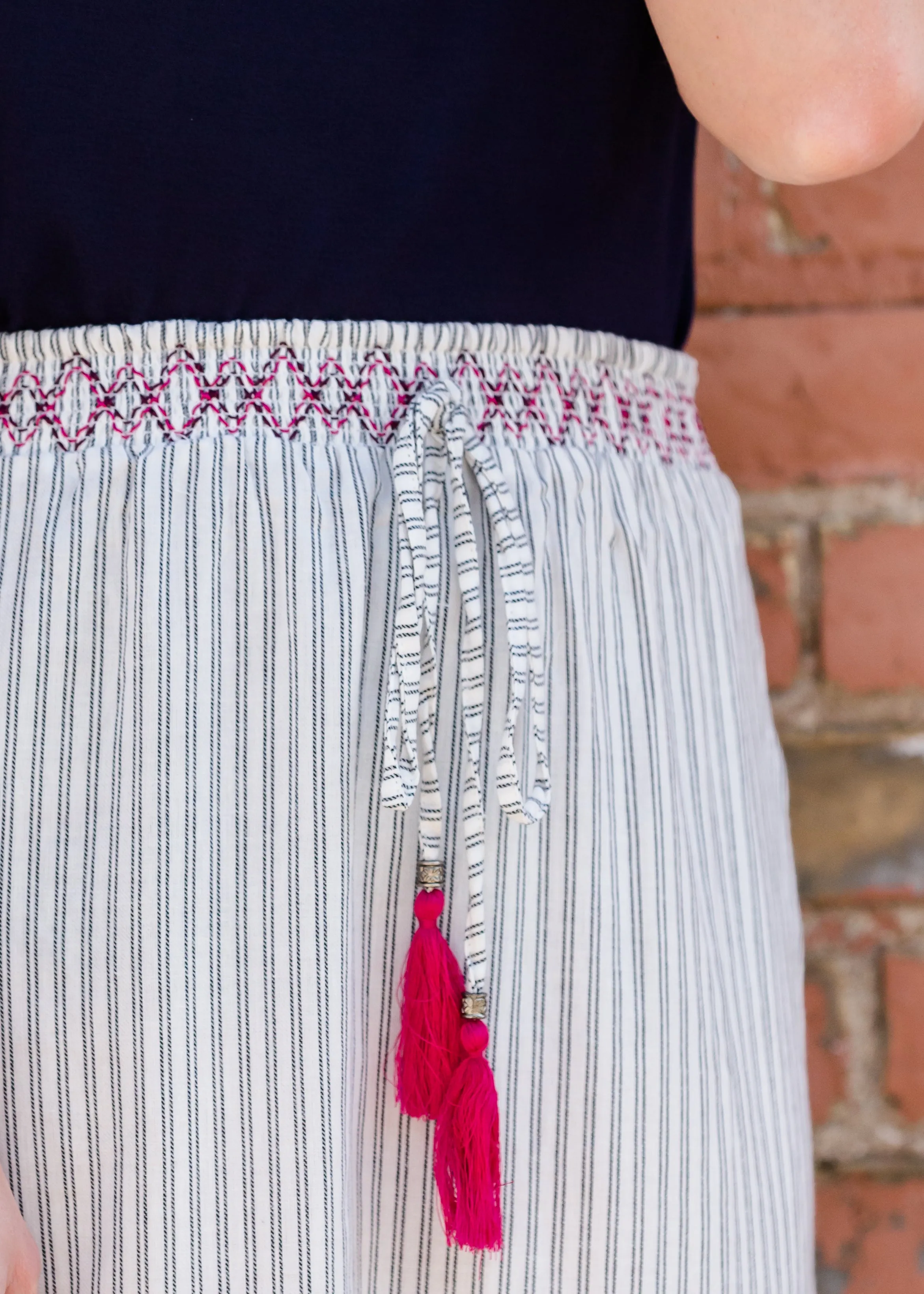 Smocked Waist Striped Maxi Skirt - FINAL SALE