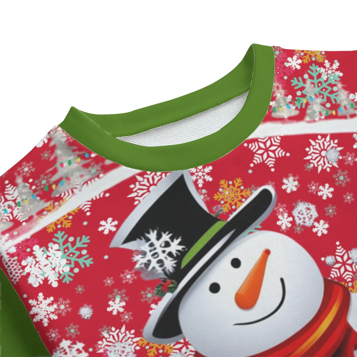 Snow Man's Delight Kid's Round Neck Christmas Sweatshirt | 100% Cotton