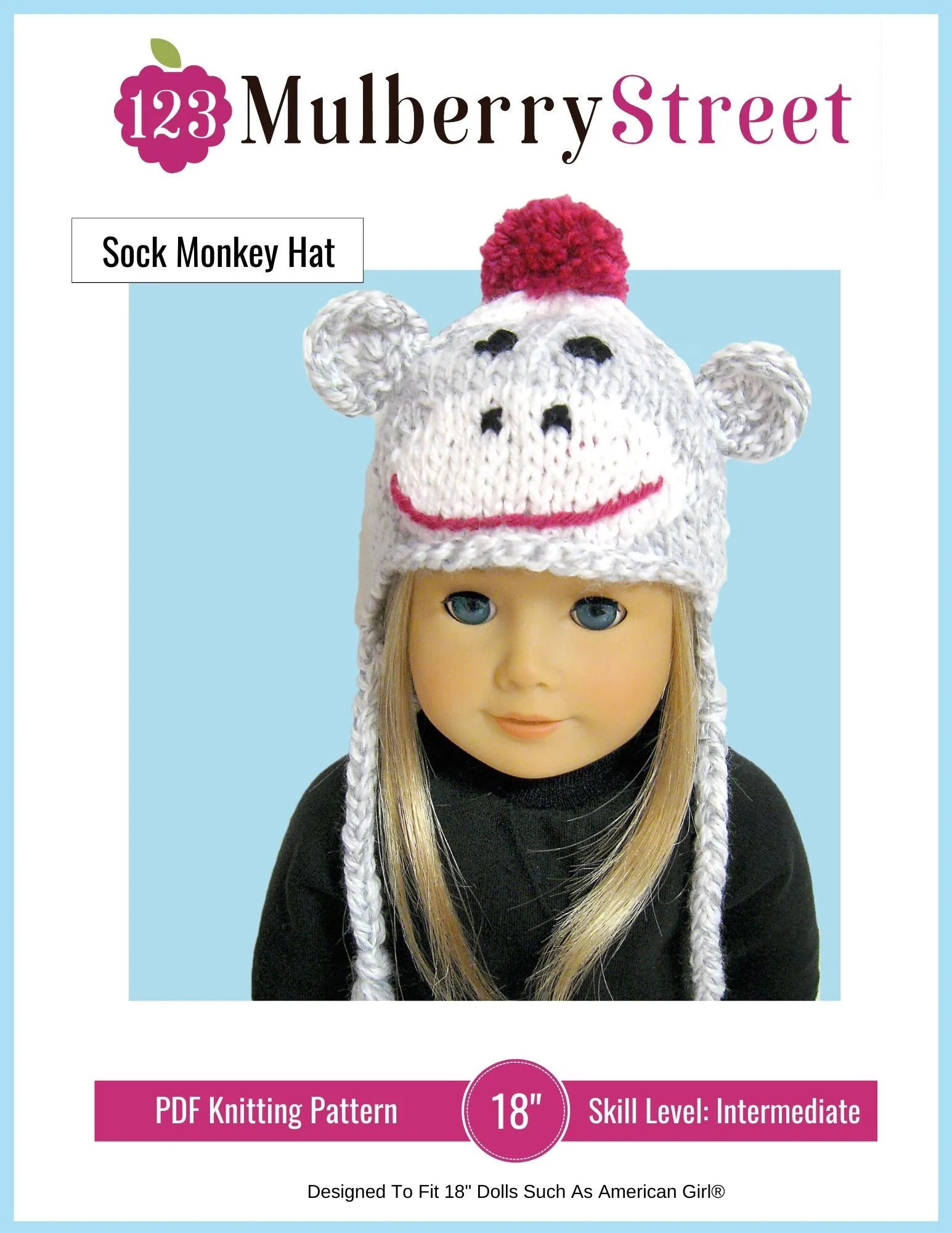 Sock Monkey Hat Knitting Pattern