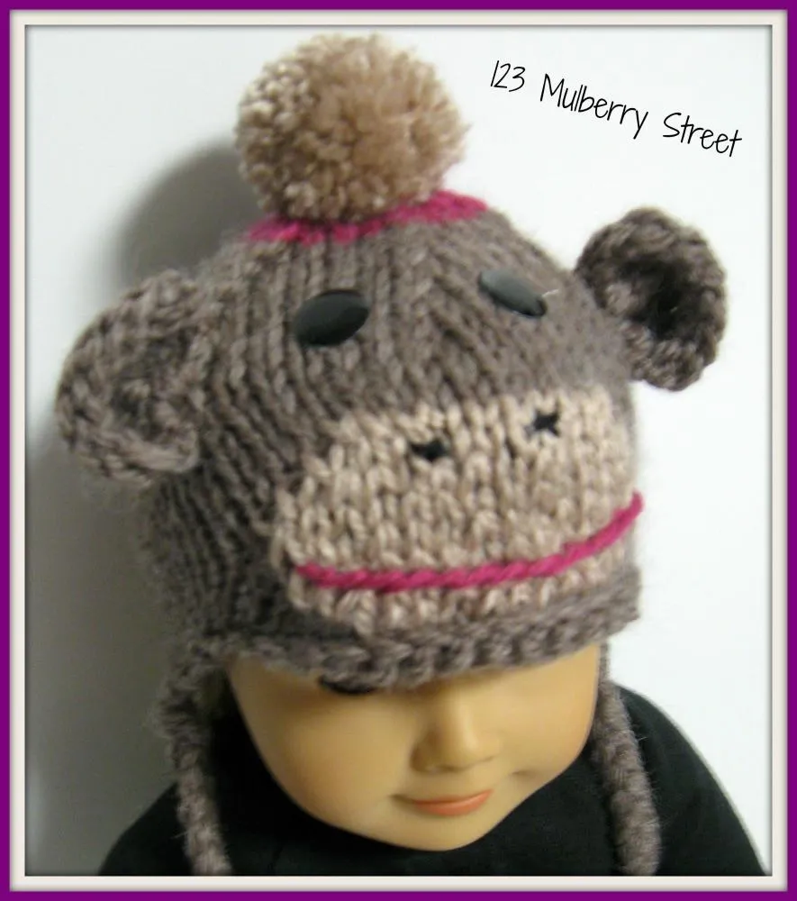 Sock Monkey Hat Knitting Pattern