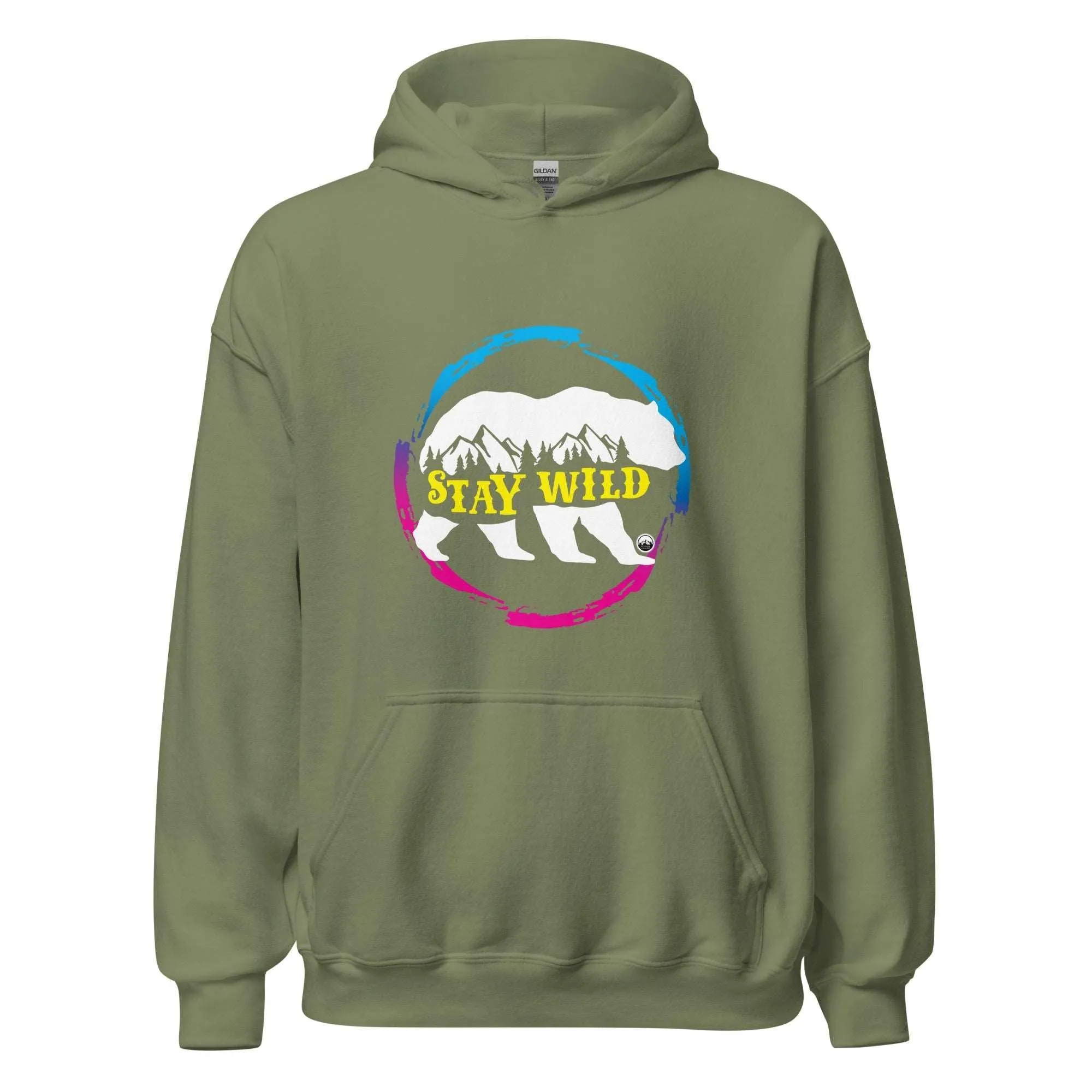 Stay Wild Gradient Pink and Blue Unisex Hoodie